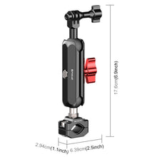 Load image into Gallery viewer, PULUZ Motorcycle Rearview Medium Clamp Magic Arm Rod Mount, Medium Clamp