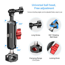 Load image into Gallery viewer, PULUZ Motorcycle Rearview Medium Clamp Magic Arm Rod Mount, Medium Clamp