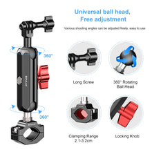 Load image into Gallery viewer, PULUZ Motorcycle Rearview Large Clamp Magic Arm Rod Mount, Large Clamp