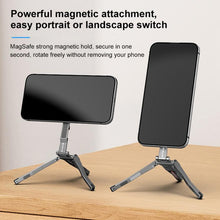 Load image into Gallery viewer, Foldable MagSafe Magnet Tripod Desk Phone Mount Handle Bracket, Desk Phone Mount