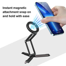 Load image into Gallery viewer, MagSafe Desktop Live Streaming Magnetic Foldable Phone Holder Bracket, Live Streaming Bracket