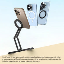 Load image into Gallery viewer, MagSafe Desktop Live Streaming Magnetic Foldable Phone Holder Bracket, Live Streaming Bracket