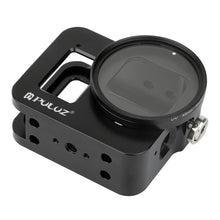 Load image into Gallery viewer, PULUZ Housing Shell CNC Aluminum Alloy Protective Cage with Insurance Frame &amp; 52mm UV Lens for GoPro HERO8 Black, For HERO8 Black with Frame