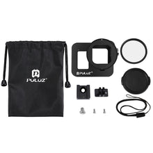 Load image into Gallery viewer, PULUZ Housing Shell CNC Aluminum Alloy Protective Cage with Insurance Frame &amp; 52mm UV Lens for GoPro HERO8 Black, For HERO8 Black with Frame