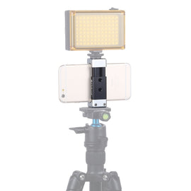 PULUZ Universal Phone Aluminum Alloy Clamp Holder Bracket with Cold Shoe For iPhone, Galaxy, Huawei, Xiaomi, Sony, HTC, Google and other Smartphones