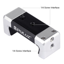 Load image into Gallery viewer, PULUZ Universal Phone Aluminum Alloy Clamp Holder Bracket with Cold Shoe For iPhone, Galaxy, Huawei, Xiaomi, Sony, HTC, Google and other Smartphones