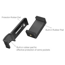 Load image into Gallery viewer, PULUZ Smartphone Fixing Clamp 1/4 inch Holder Mount Bracket for DJI OSMO Pocket / Pocket 2, Clamp