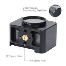 Load image into Gallery viewer, PULUZ Aluminum Alloy Protective Cage + 37mm UV Filter Lens + Lens Sunshade with Screws and Screwdrivers for Sony RX0 / RX0 II, For Sony RX0 II