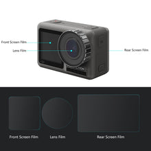 Load image into Gallery viewer, PULUZ Lens + Front and Back LCD Display 9H 2.5D Tempered Glass Film for DJI Osmo Action, For DJI Osmo Action
