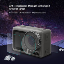 Load image into Gallery viewer, PULUZ Lens + Front and Back LCD Display 9H 2.5D Tempered Glass Film for DJI Osmo Action, For DJI Osmo Action
