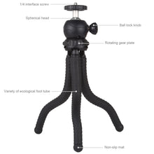 Load image into Gallery viewer, PULUZ Mini Octopus Flexible Tripod Holder with Ball Head for SLR Cameras, GoPro, Cellphone, Size: 25cmx4.5cm, 25cm Tripod(US), 25cm Tripod