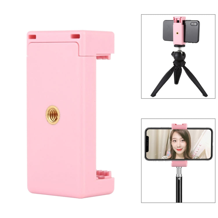 PULUZ Selfie Sticks Tripod Mount Phone Clamp with 1/4 inch Screw Holes & Cold Shoe Base