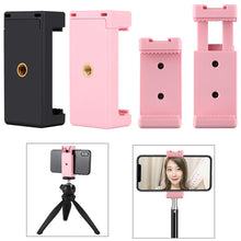 Load image into Gallery viewer, PULUZ Selfie Sticks Tripod Mount Phone Clamp with 1/4 inch Screw Holes &amp; Cold Shoe Base