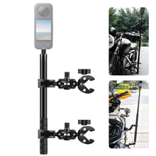 Load image into Gallery viewer, PULUZ Motorcycle Double Dual-heads Crabs Clamps Handlebar Fixed Mount 150cm Selfie Stick, Double Dual-heads Crabs