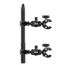 Load image into Gallery viewer, PULUZ Motorcycle Double Dual-heads Crabs Clamps Handlebar Fixed Mount 150cm Selfie Stick, Double Dual-heads Crabs