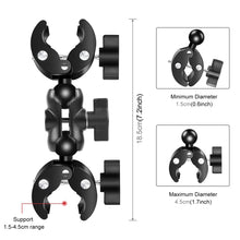 Load image into Gallery viewer, PULUZ Motorcycle Double Dual-heads Crabs Clamps Handlebar Fixed Mount 150cm Selfie Stick, Double Dual-heads Crabs