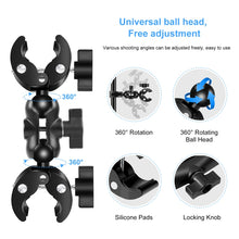 Load image into Gallery viewer, PULUZ Motorcycle Dual-heads Crab &amp; Single Heads Clamps Handlebar Fixed Mount 150cm Selfie Stick, Dual-heads Crab &amp; Single Heads Clamps