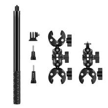 Load image into Gallery viewer, PULUZ Motorcycle Dual-heads Crab &amp; Single Heads Clamps Handlebar Fixed Mount 150cm Selfie Stick, Dual-heads Crab &amp; Single Heads Clamps