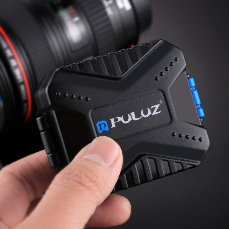 PULUZ 11 in 1 Memory Card Case for 3SIM + 2XQD + 2CF + 2TF + 2SD Card, 11 in 1