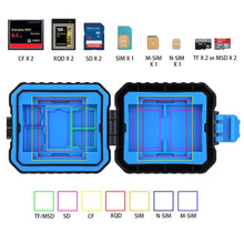 Load image into Gallery viewer, PULUZ 11 in 1 Memory Card Case for 3SIM + 2XQD + 2CF + 2TF + 2SD Card, 11 in 1