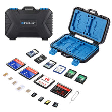 Load image into Gallery viewer, PULUZ 27 in 1 Memory Card Case for 4CF + 8SD + 9TF + 1Card PIN + 1Standard SIM + 2Micro-SIM + 2Nano-SIM, 27 in 1, 27 in 1 (US), 27 in 1(AE)
