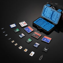 Load image into Gallery viewer, PULUZ 27 in 1 Memory Card Case for 4CF + 8SD + 9TF + 1Card PIN + 1Standard SIM + 2Micro-SIM + 2Nano-SIM, 27 in 1, 27 in 1 (US), 27 in 1(AE)
