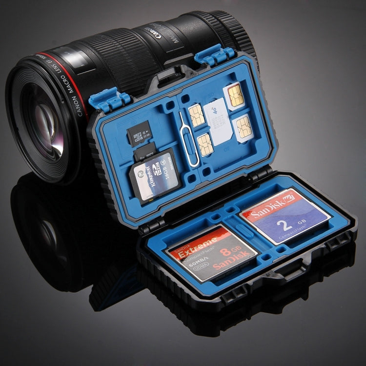 PULUZ 27 in 1 Memory Card Case for 4CF + 8SD + 9TF + 1Card PIN + 1Standard SIM + 2Micro-SIM + 2Nano-SIM, 27 in 1, 27 in 1 (US), 27 in 1(AE)