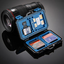 Load image into Gallery viewer, PULUZ 27 in 1 Memory Card Case for 4CF + 8SD + 9TF + 1Card PIN + 1Standard SIM + 2Micro-SIM + 2Nano-SIM, 27 in 1, 27 in 1 (US), 27 in 1(AE)