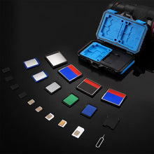 Load image into Gallery viewer, PULUZ Card Reader + 22 in 1 Memory Card Case for 1Standard SIM + 2Micro-SIM + 2Nano-SIM + 3CF + 7SD + 6TF + 1CARD PIN, 22 in 1 + Card Reader