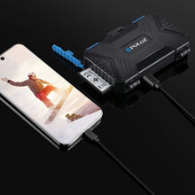 Load image into Gallery viewer, PULUZ Card Reader + 22 in 1 Memory Card Case for 1Standard SIM + 2Micro-SIM + 2Nano-SIM + 3CF + 7SD + 6TF + 1CARD PIN, 22 in 1 + Card Reader(US), 22 in 1 + Card Reader(AE), 22 in 1 + Card Reader