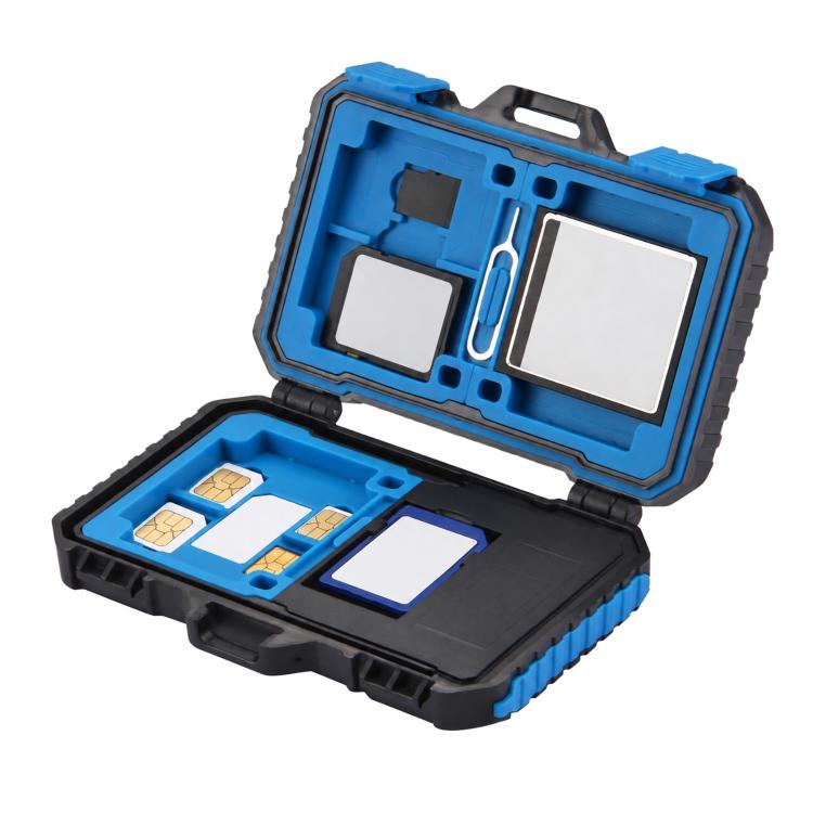 PULUZ Card Reader + 22 in 1 Memory Card Case for 1Standard SIM + 2Micro-SIM + 2Nano-SIM + 3CF + 7SD + 6TF + 1CARD PIN, 22 in 1 + Card Reader