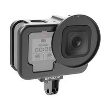 Load image into Gallery viewer, For GoPro HERO13 Black /12 Black /11 Black /10 Black /9 Black PULUZ Thin Housing Shell CNC Aluminum Alloy Protective Cage with Insurance Frame &amp; 52mm UV Lens, For GoPro HERO9 Black Thin