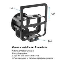 Load image into Gallery viewer, For GoPro HERO13 Black /12 Black /11 Black /10 Black /9 Black PULUZ Thin Housing Shell CNC Aluminum Alloy Protective Cage with Insurance Frame &amp; 52mm UV Lens, For GoPro HERO9 Black Thin