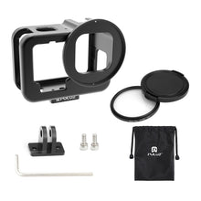 Load image into Gallery viewer, For GoPro HERO13 Black /12 Black /11 Black /10 Black /9 Black PULUZ Thin Housing Shell CNC Aluminum Alloy Protective Cage with Insurance Frame &amp; 52mm UV Lens, For GoPro HERO9 Black Thin