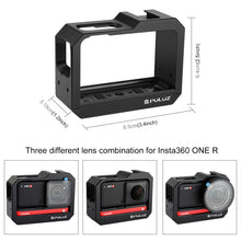 Load image into Gallery viewer, PULUZ Aluminum alloy Frame Mount Protective Case Cage with Cold Shoe Base Slot &amp; Tripod Base Adapter for Insta360 One R, For Insta 360 One R Frame Cage(B), For Insta 360 One R Frame Cage(R)
