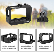 Load image into Gallery viewer, PULUZ Aluminum alloy Frame Mount Protective Case Cage with Cold Shoe Base Slot &amp; Tripod Base Adapter for Insta360 One R, For Insta 360 One R Frame Cage(B), For Insta 360 One R Frame Cage(R)