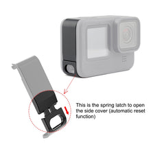 Load image into Gallery viewer, PULUZ Metal Battery Side Interface Cover for GoPro HERO13 Black /12 Black /11 Black /10 Black /9 Black, Metal Plastic Side Cover
