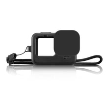 Load image into Gallery viewer, PULUZ for GoPro HERO12 Black /11 Black /10 Black /9 Black Silicone Protective Case Cover with Wrist Strap &amp; Lens Cover, For GoPro HERO9 Black