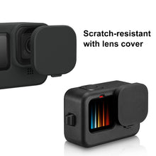 Load image into Gallery viewer, PULUZ for GoPro HERO12 Black /11 Black /10 Black /9 Black Silicone Protective Case Cover with Wrist Strap &amp; Lens Cover, For GoPro HERO9 Black