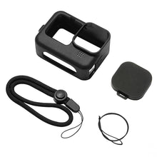Load image into Gallery viewer, PULUZ for GoPro HERO12 Black /11 Black /10 Black /9 Black Silicone Protective Case Cover with Wrist Strap &amp; Lens Cover, For GoPro HERO9 Black