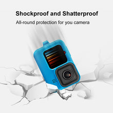 Load image into Gallery viewer, PULUZ for GoPro HERO12 Black /11 Black /10 Black /9 Black Silicone Protective Case Cover with Wrist Strap &amp; Lens Cover, For GoPro HERO9 Black
