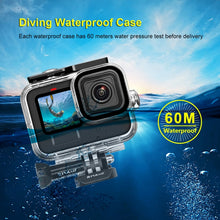 Load image into Gallery viewer, For GoPro HERO13 Black /12 Black /11 Black /10 Black /9 Black PULUZ 60m Waterproof Housing Protective Case with Buckle Basic Mount &amp; Screw, For GoPro HERO9 Black