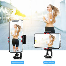 Load image into Gallery viewer, PULUZ 360 Degree Rotating Horizontal Vertical Shooting Phone ABS Clamp Holder Bracket For iPhone, Galaxy, Huawei, Xiaomi, Sony, HTC, Google and other Smartphones