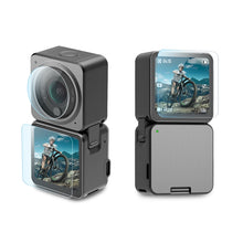 Load image into Gallery viewer, PULUZ 3 in 1 Lens + Front and Back LCD Display 9H 2.5D Tempered Glass Film for DJI Action 2, Lens Screen Film