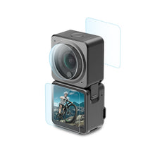 Load image into Gallery viewer, PULUZ 3 in 1 Lens + Front and Back LCD Display 9H 2.5D Tempered Glass Film for DJI Action 2, Lens Screen Film