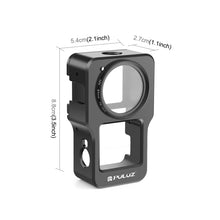 Load image into Gallery viewer, PULUZ CNC Aluminum Alloy Cage for DJI Action 2, Aluminum Cage (Black), Aluminum Cage (Titanium Color)
