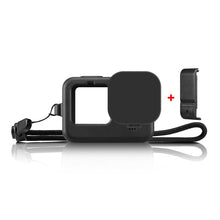 Load image into Gallery viewer, PULUZ for GoPro HERO12 Black /11 Black /10 Black /9 Black Silicone Protective Case + POM Side Interface Cover with Wrist Strap &amp; Lens Cover, For GoPro HERO12 Black Silicone Case + Side Cover