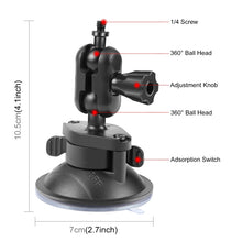 Load image into Gallery viewer, PULUZ 1/4 inch Magic Arm Suction Cup Mount, 1/4 inch Suction Cup Mount