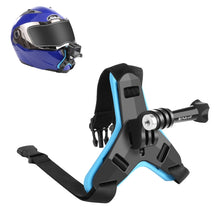 Load image into Gallery viewer, PULUZ Motorcycle Helmet Chin Strap Mount for GoPro, DJI Osmo Action and Other Action Cameras, Helmet Chin Strap (Black), Helmet Chin Strap (Orange), Helmet Chin Strap (Blue)