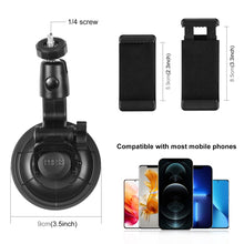 Load image into Gallery viewer, PULUZ Car Suction Cup Mount with Phone Clamp / Screw / Tripod Adapter, Phone Car Suction Cup